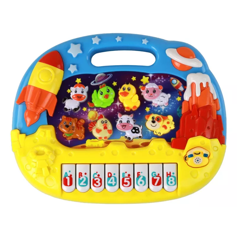 LEAN TOYS Piano de aprendizaje inglés animales espacio