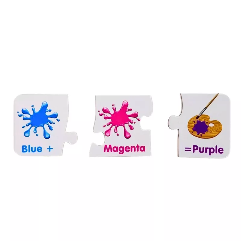 LEAN TOYS Puzzle educativo colores en inglés 10 conexiones