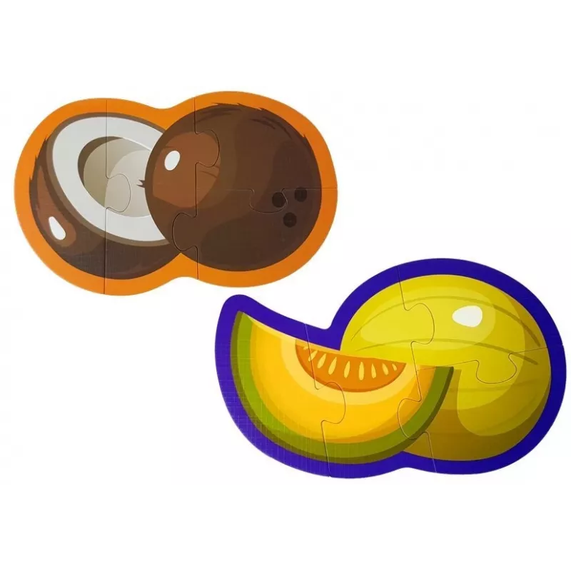 LEAN TOYS Puzzle educativo para bebés frutas 5 piezas 40 piezas