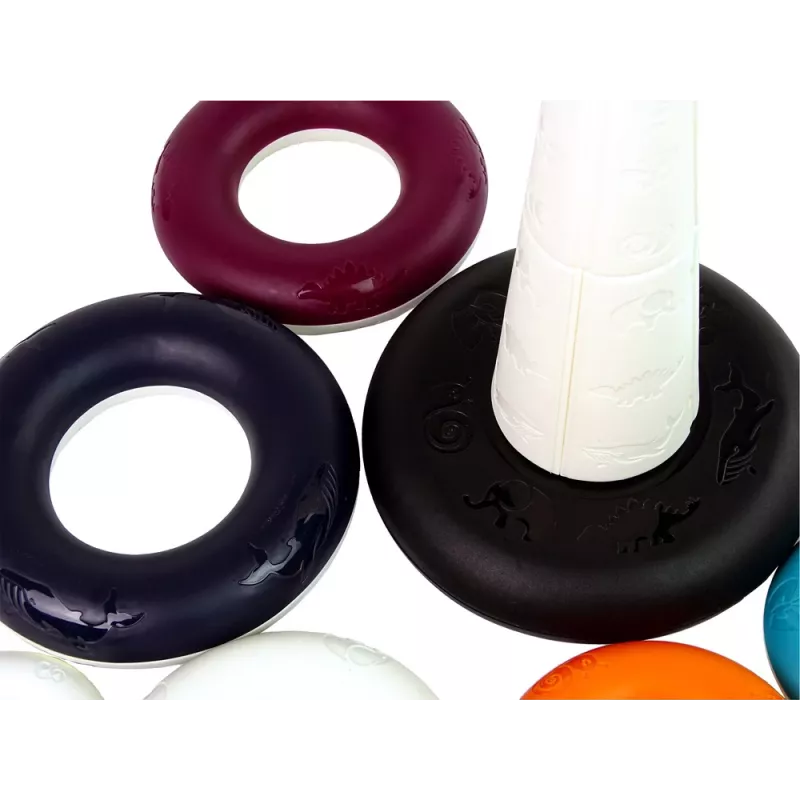 LEAN TOYS Pirámide de aprendizaje con anillas y rueda de patos