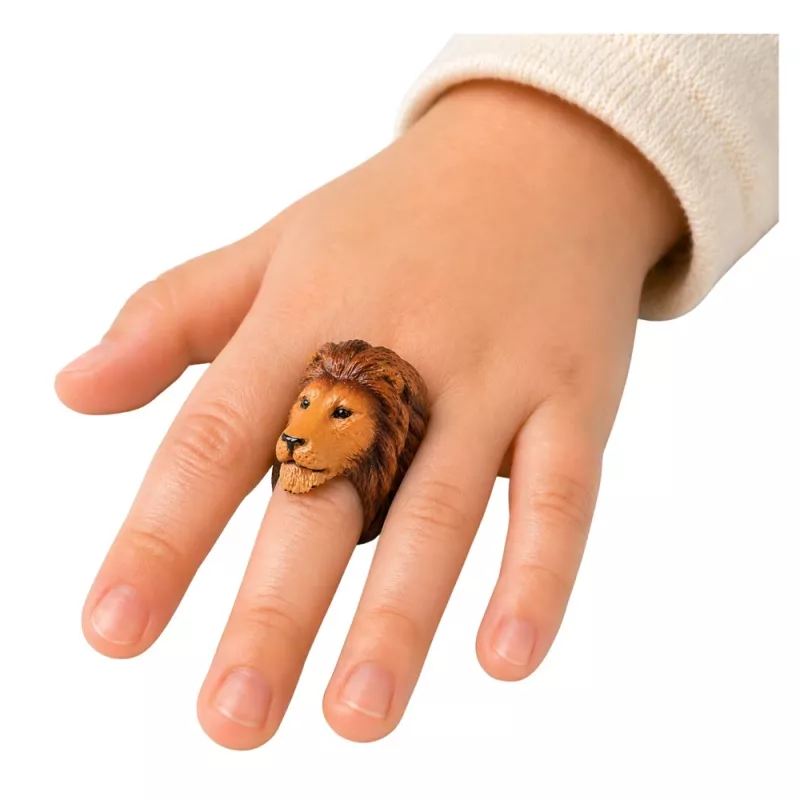 LEAN TOYS Anillo de aprendizaje para animales de mano león