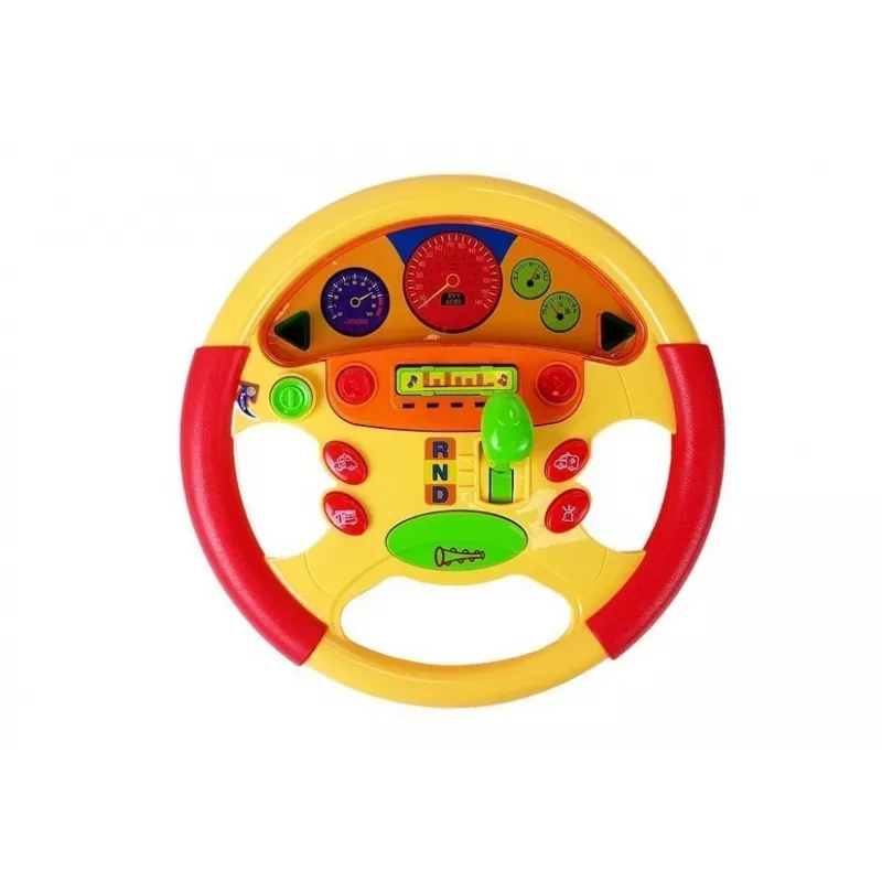 LEAN TOYS Volante de aprendizaje para bebés con efectos de sonido y luz