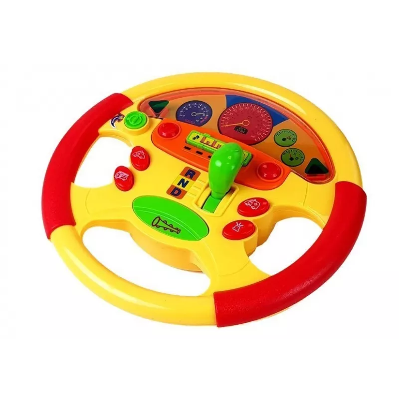 LEAN TOYS Volante de aprendizaje para bebés con efectos de sonido y luz
