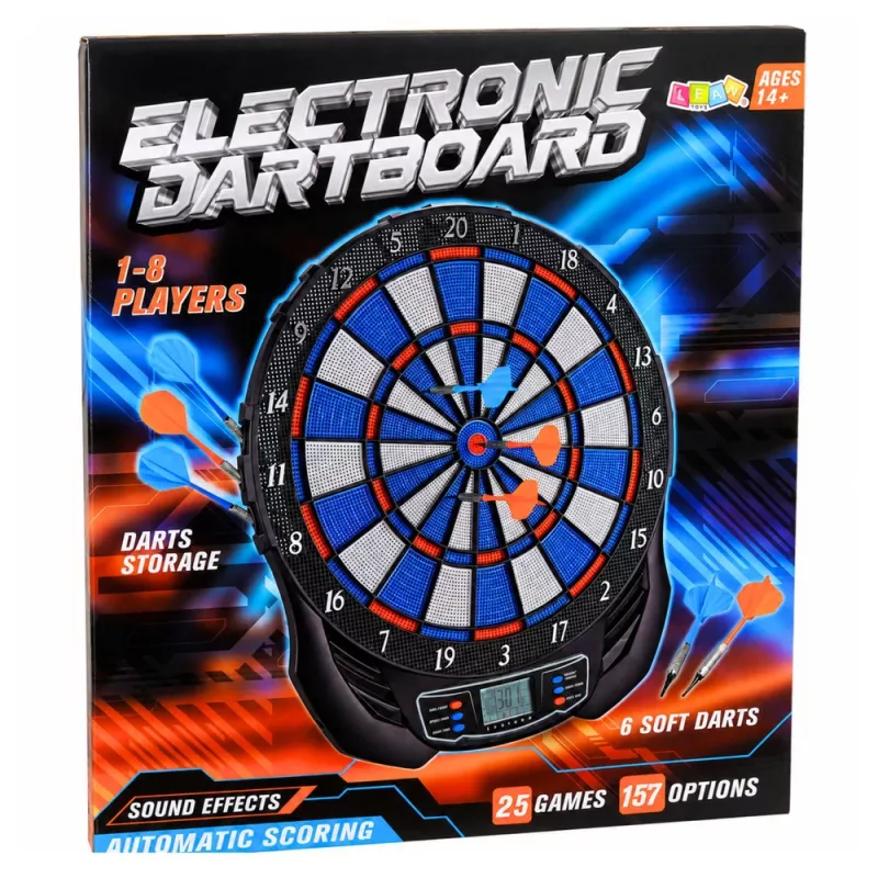 LEAN TOYS Dardos electrónicos LCD juego arcade 25 juegos 176 variantes