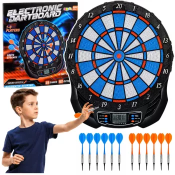 LEAN TOYS Dardos electrónicos LCD juego arcade 25 juegos 176 variantes