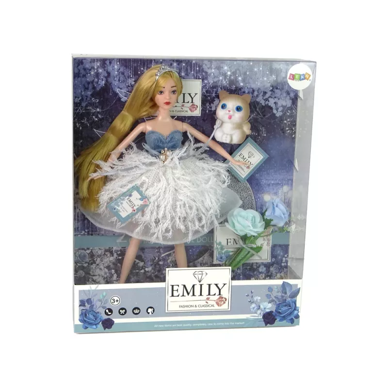 LEAN TOYS Muñeca bebé Emily la Gata Flor