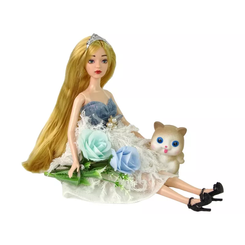 LEAN TOYS Muñeca bebé Emily la Gata Flor