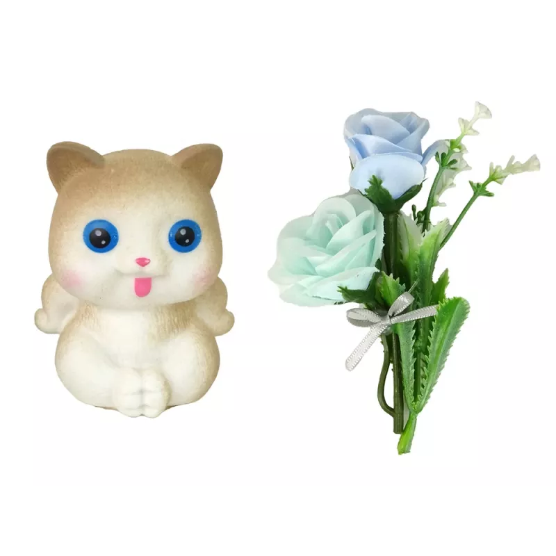 LEAN TOYS Muñeca bebé Emily la Gata Flor