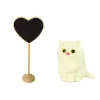 LEAN TOYS Muñeca bebé Emily Wooden Heart gato blanco
