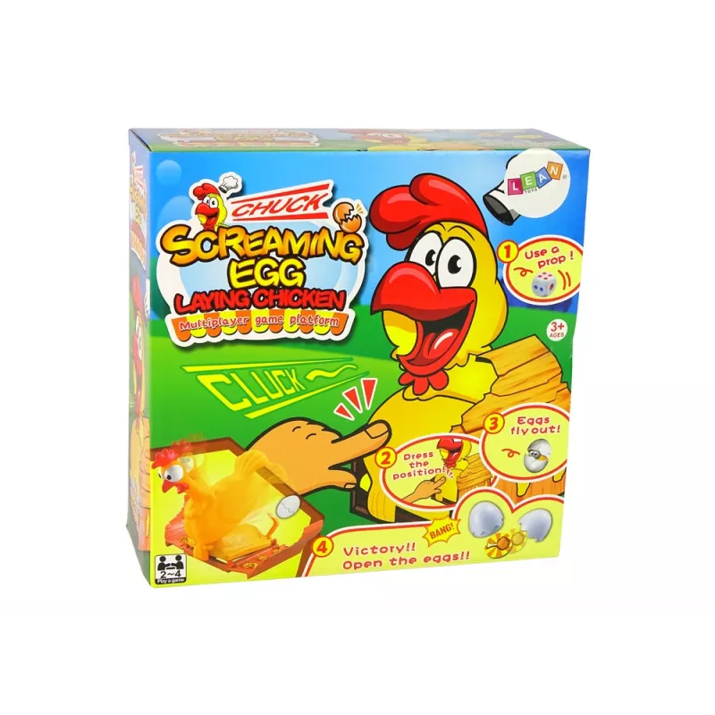 LEAN TOYS Juego Arcade Familiar Huevo Gritón Gallina Chirriante Huevo Explosivo