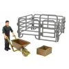 LEAN TOYS Set de figuras de animales de granja granjero pájaros