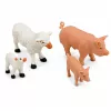 LEAN TOYS Set de granja con tractor, vehículos agrícolas, animales y accesorios – Set de juego de 28 piezas
