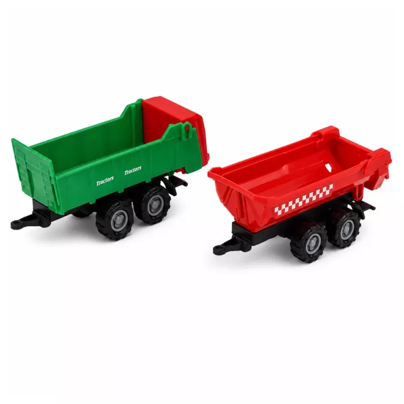 LEAN TOYS Set de granja con tractor, vehículos agrícolas, animales y accesorios – Set de juego de 28 piezas