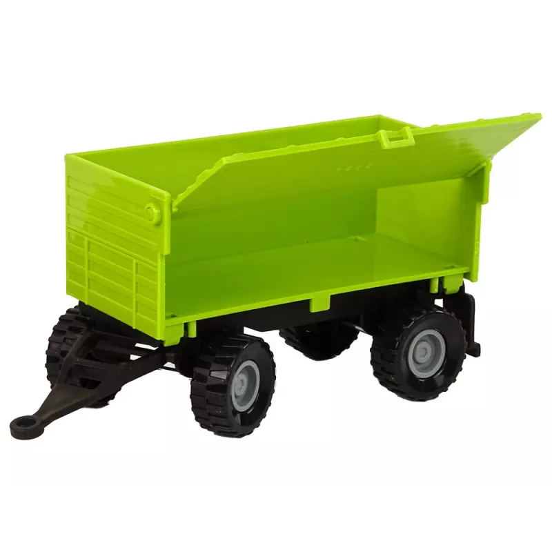 LEAN TOYS Tractor de granja con remolque luces y sonidos verde
