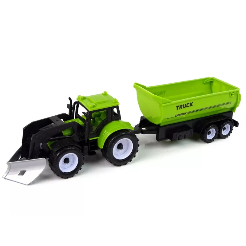 LEAN TOYS Set de vehículos de granja Tractor Cosechadora Cisterna Semirremolque