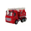 LEAN TOYS Set de bomberos con grúa, señales de tráfico y bombero