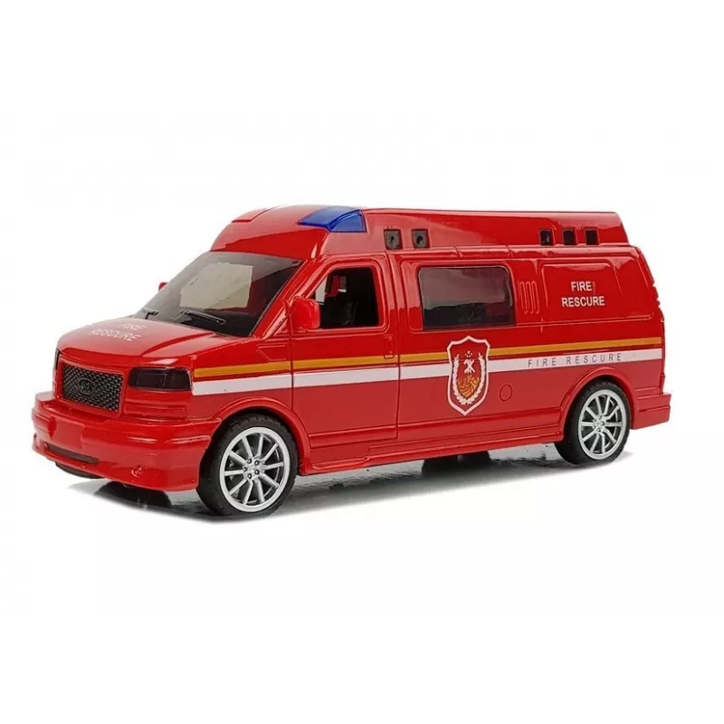 LEAN TOYS Camión de bomberos con cuerda de arrastre, luz y sonido