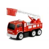 LEAN TOYS Coche de bomberos con rampa desmontable + herramientas