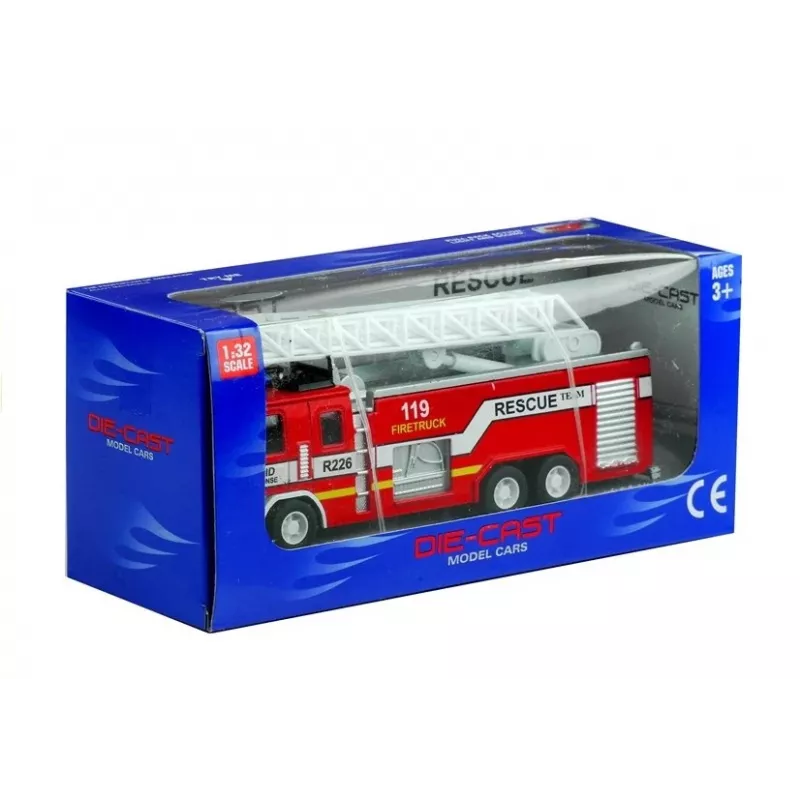 LEAN TOYS Camión de bomberos con escalera 1:32