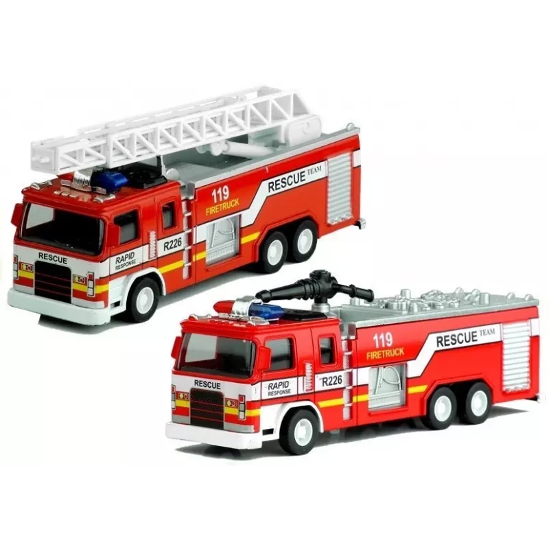 LEAN TOYS Camión de bomberos con escalera 1:32