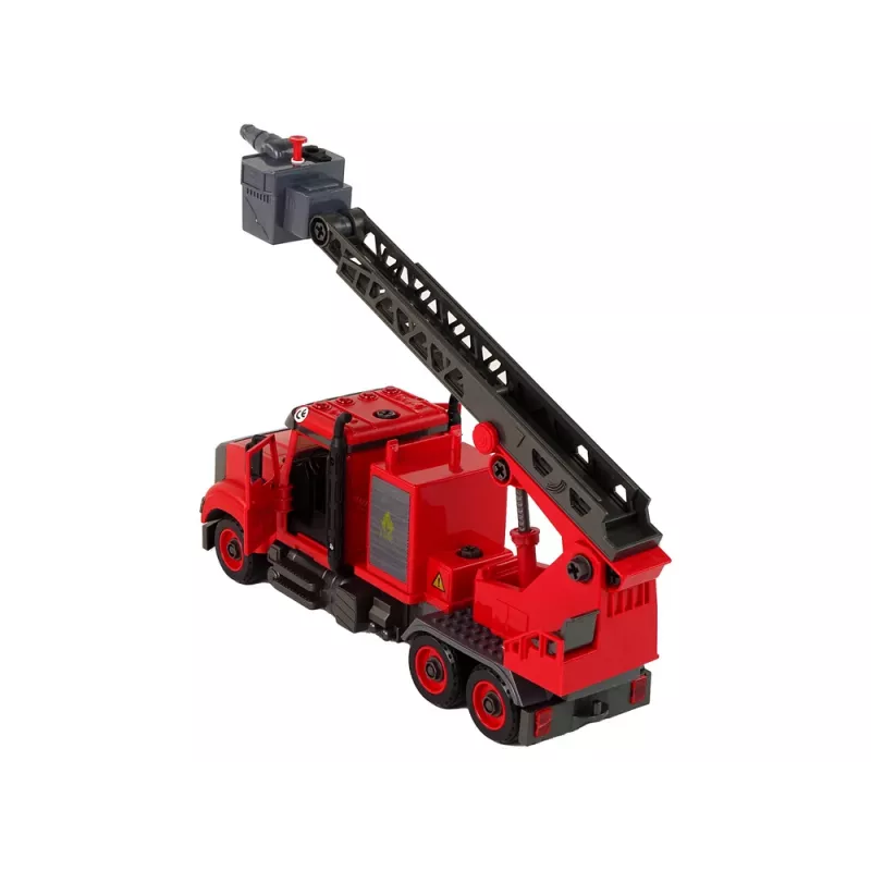 LEAN TOYS Camión de Bomberos con Accesorios de Atornillado Rojo