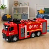 Camión de bomberos con función de agua, cabina metálica, luces y sonidos LEAN TOYS 1:12