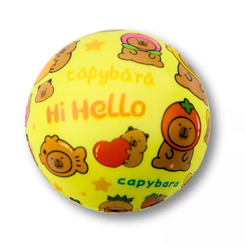 LEAN TOYS Pelota de espuma para saltar Capybara 6,5 cm
