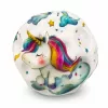 LEAN TOYS Pelota de espuma con relieves para saltar antiestrés unicornio 7cm