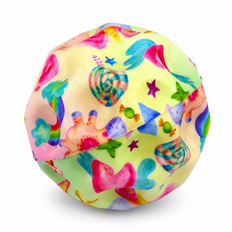 LEAN TOYS Pelota de espuma con relieves para saltar antiestrés unicornio 7cm