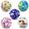 LEAN TOYS Pelota de espuma con relieves para saltar antiestrés unicornio 7cm