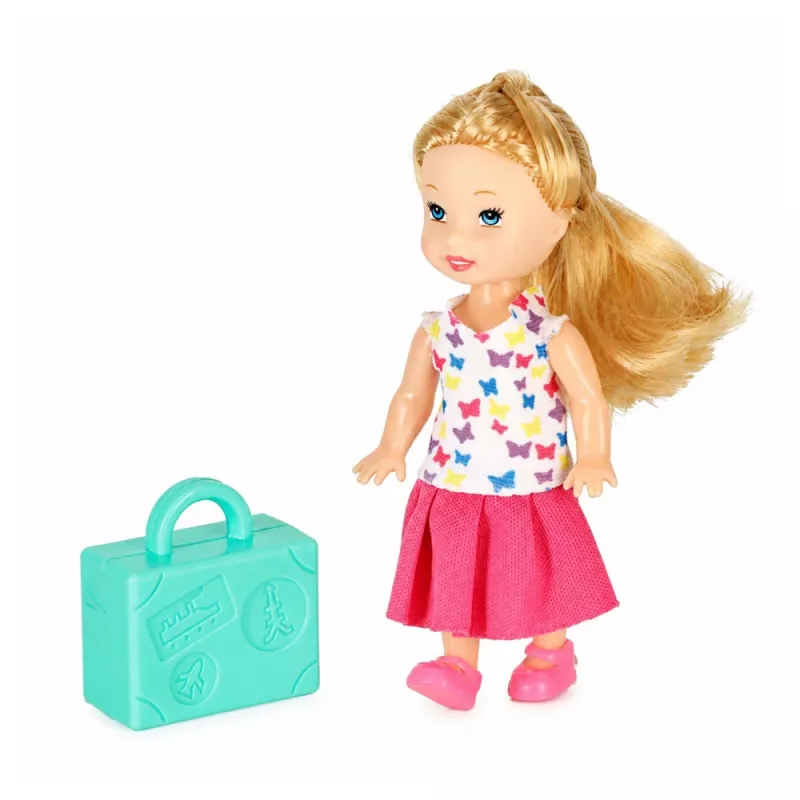 LEAN TOYS Avión de pasajeros plegable 2 en 1 para muñecas Rosa – Set de casa de muñecas transformable para muñecas de 30 cm