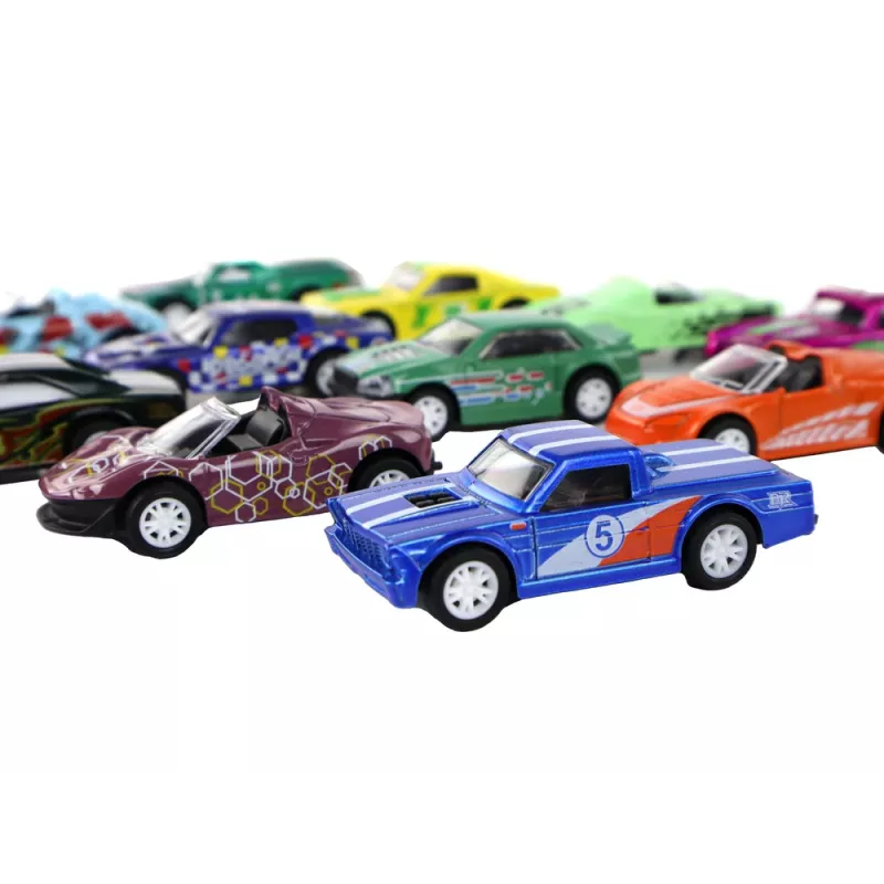 LEAN TOYS Set de vehículos de fricción 12 ELE Metal 1:64