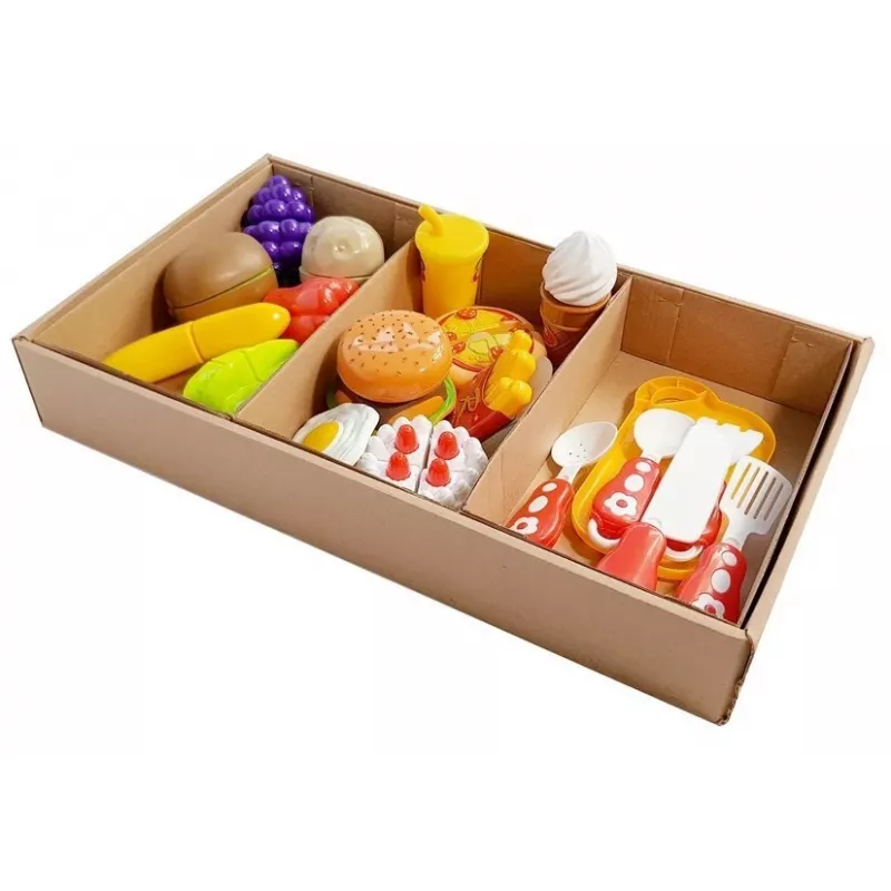 LEAN TOYS Set de frutas y verduras para cortar