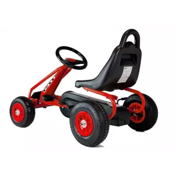 LEAN TOYS G201 Go-kart de pedales rojo