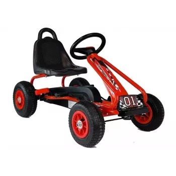 LEAN TOYS G201 Go-kart de pedales rojo