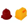 LEAN TOYS Camión de Basura con Grúa Motor de Fricción Naranja 1:16