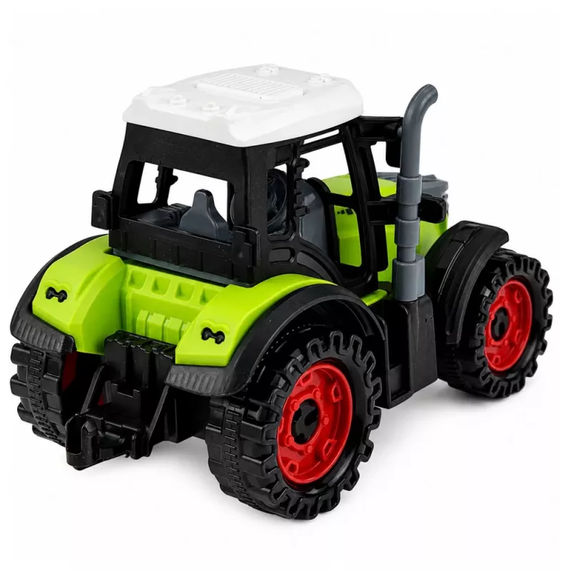 Tractor verde LEAN TOYS de 15 cm con fricción