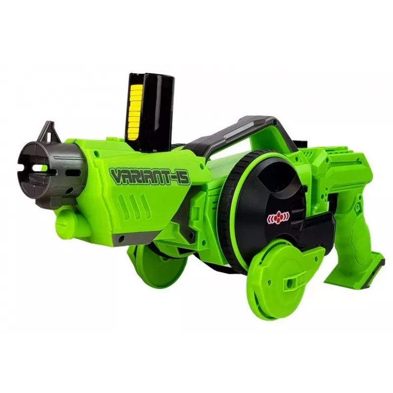 LEAN TOYS Coche lanzadiscos 2 en 1 con control remoto y discos de espuma verde