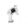 LEAN TOYS Coche lanzadiscos 2 en 1 con control remoto y discos de espuma blanco