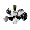 LEAN TOYS Coche lanzadiscos 2 en 1 con control remoto y discos de espuma blanco