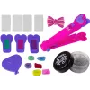 LEAN TOYS Set de peluquería plancha con tizas de colores para mechas + accesorios de pelo