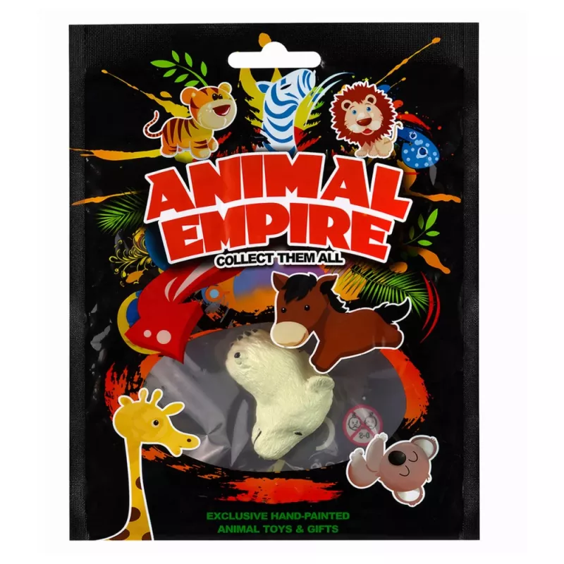LEAN TOYS Anillo de mano educativo animales oso blanco