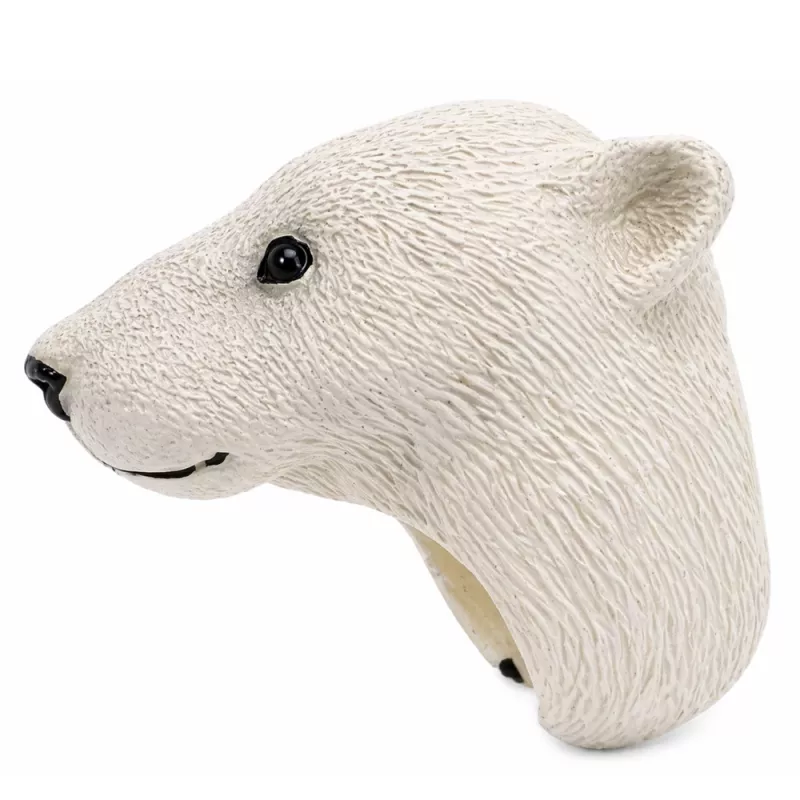 LEAN TOYS Anillo de mano educativo animales oso blanco