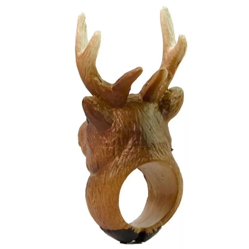 LEAN TOYS Anillo de mano educativo animales ciervo