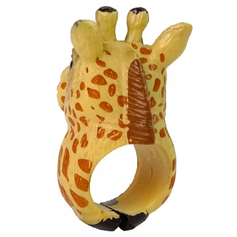 LEAN TOYS Anillo de mano educativo animales jirafa