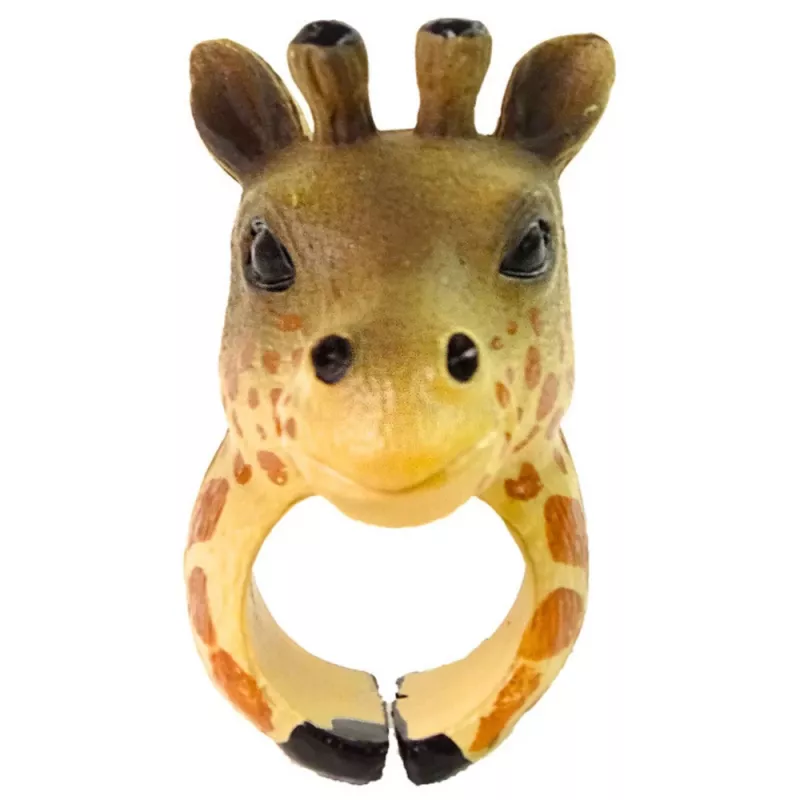 LEAN TOYS Anillo de mano educativo animales jirafa