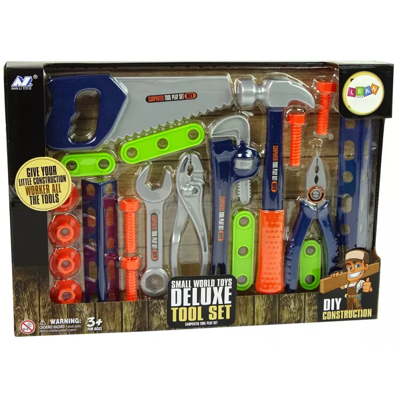 LEAN TOYS Set de manitas herramientas destornillador martillo sierra