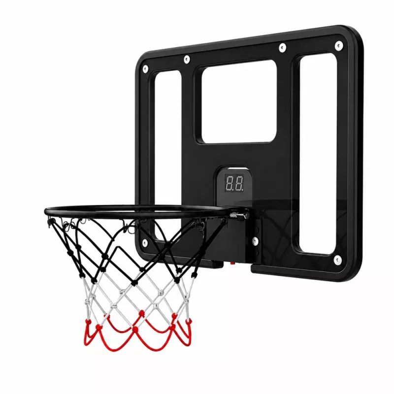 LEAN TOYS Canasta de baloncesto colgante con tablero, marcador, luces y sonido