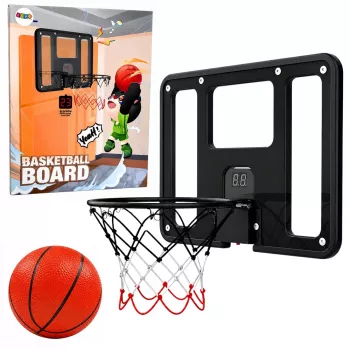 LEAN TOYS Canasta de baloncesto colgante con tablero, marcador, luces y sonido