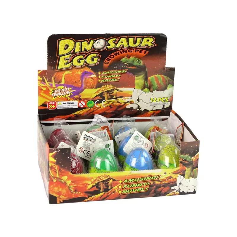 LEAN TOYS Huevo de dinosaurio mágico que eclosiona y crece 6 cm Multicolor